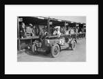 Clive Gallop and Leon Cushman's Aston Martin in the pits, JCC Double Twelve race, Brooklands, 1931 by Bill Brunell