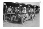 Clive Gallop and Leon Cushman's Aston Martin in the pits, JCC Double Twelve race, Brooklands, 1931 by Bill Brunell