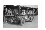 Clive Gallop and Leon Cushman's Aston Martin in the pits, JCC Double Twelve race, Brooklands, 1931 by Bill Brunell