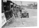 Austin Ulster of ECH Randall and WE Harker in the pits, JCC Double Twelve race, Brooklands, 1931 by Bill Brunell