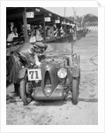 MG C type of Ron Horton and Bill Humphreys in the pits, JCC Double Twelve race, Brooklands, 1931 by Bill Brunell