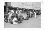 Two Talbot 105s in the pits at the JCC Double Twelve race, Brooklands, 8/9 May 1931 by Bill Brunell