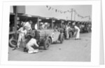 Two Talbot 105s in the pits at the JCC Double Twelve race, Brooklands, 8/9 May 1931 by Bill Brunell