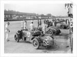 Alvis and Lea-Francis cars at the JCC Double Twelve race, Brooklands, 8/9 May 1931 by Bill Brunell