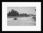 Two Salmson cars taking the chequered flag at Brooklands by Bill Brunell