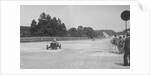 Two Salmson cars taking the chequered flag at Brooklands by Bill Brunell