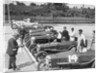 Cars on the start line for a motor race at Brooklands by Bill Brunell