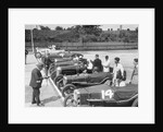 Cars on the start line for a motor race at Brooklands by Bill Brunell