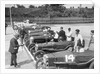 Cars on the start line for a motor race at Brooklands by Bill Brunell