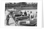 Cars on the start line for a motor race at Brooklands by Bill Brunell