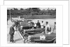 Cars on the start line for a motor race at Brooklands by Bill Brunell