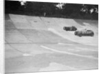 Austin 747 cc works racer and another car on the Members Banking at Brooklands by Bill Brunell