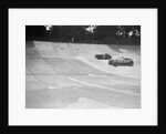 Austin 747 cc works racer and another car on the Members Banking at Brooklands by Bill Brunell
