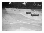 Austin 747 cc works racer and another car on the Members Banking at Brooklands by Bill Brunell