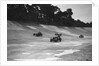 Cars racing on the banking at a JCC Members Day, Brooklands by Bill Brunell