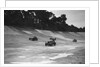 Cars racing on the banking at a JCC Members Day, Brooklands by Bill Brunell