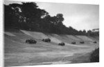 Cars racing on the banking at a JCC Members Day, Brooklands by Bill Brunell