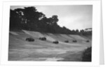 Cars racing on the banking at a JCC Members Day, Brooklands by Bill Brunell