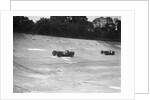 Two Riley 9 Brooklands racing on the banking at a JCC Members Day, Brooklands by Bill Brunell