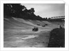 Cars racing on the Members Banking at a JCC Members Day, Brooklands by Bill Brunell