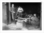 Working on the chassis of Raymond Mays' 2996 cc Vauxhall-Villiers by Bill Brunell