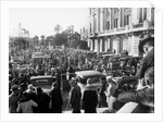 Crowds in the street for the Monte Carlo Rally, 1930. by Bill Brunell