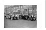 SA Roebuck's AC Open 2-seat tourer and Kitty Brunell's winning AC 4-seater tourer, RAC Rally, 1933 by Bill Brunell
