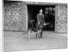 Geoffrey Baker and his alsatian by Bill Brunell