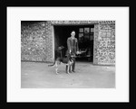 Geoffrey Baker and his alsatian by Bill Brunell