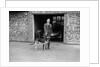 Geoffrey Baker and his alsatian by Bill Brunell