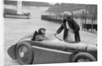 Leon Cushman's Austin 7 racer at Brooklands for a speed record attempt, 8 August 1931 by Bill Brunell