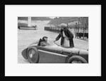 Leon Cushman's Austin 7 racer at Brooklands for a speed record attempt, 8 August 1931 by Bill Brunell