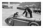 Leon Cushman's Austin 7 racer at Brooklands for a speed record attempt, 8 August 1931 by Bill Brunell