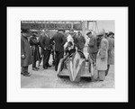 People examining Leon Cushman's Austin 7 racer at Brooklands for a speed record attempt, 1931 by Bill Brunell