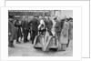 People examining Leon Cushman's Austin 7 racer at Brooklands for a speed record attempt, 1931 by Bill Brunell