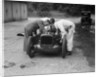 Mechanics working on Leon Cushman's Austin 7 racer for a speed record attempt, Brooklands, 1931 by Bill Brunell