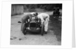 Mechanics working on Leon Cushman's Austin 7 racer for a speed record attempt, Brooklands, 1931 by Bill Brunell