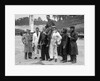 Leon Cushman being carried aloft after making a successful speed record attempt, Brooklands, 1931 by Bill Brunell