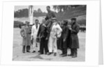 Leon Cushman being carried aloft after making a successful speed record attempt, Brooklands, 1931 by Bill Brunell