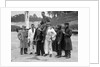 Leon Cushman being carried aloft after making a successful speed record attempt, Brooklands, 1931 by Bill Brunell