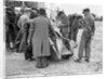 People examining Leon Cushman's Austin 7 racer at Brooklands for a speed record attempt, 1931 by Bill Brunell