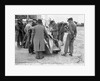 People examining Leon Cushman's Austin 7 racer at Brooklands for a speed record attempt, 1931 by Bill Brunell