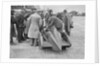 People examining Leon Cushman's Austin 7 racer at Brooklands for a speed record attempt, 1931 by Bill Brunell