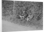 Two men taking a rest during the Bugatti Owners Club car treasure hunt, 25 October 1931 by Bill Brunell