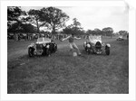 MG M type and Bugatti Type 43 taking part in the Bugatti Owners Club gymkhana, 5 July 1931 by Bill Brunell