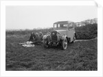 Three women having a picnic during a road test of a Triumph Scorpion, 1931 by Bill Brunell