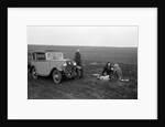 Three women having a picnic during a road test of a Triumph Scorpion, 1931 by Bill Brunell