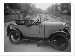 FA Thatcher behind the wheel of a 1929 Triumph Super Seven open four-seater by Bill Brunell