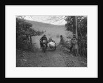 Norton and sidecar ridden by SL Grubb competing in the Inter-Varsity Trial, November 1931 by Bill Brunell