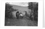 Norton and sidecar ridden by SL Grubb competing in the Inter-Varsity Trial, November 1931 by Bill Brunell